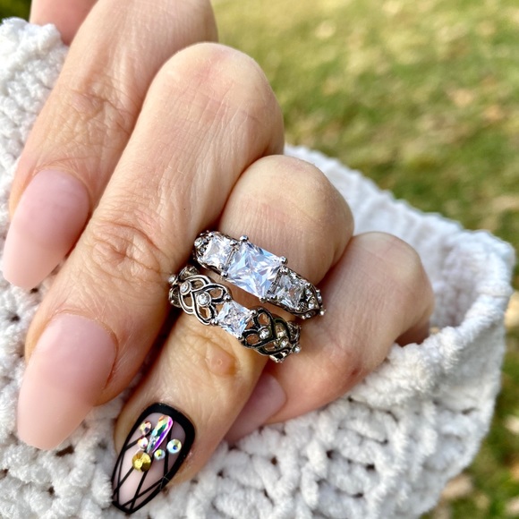 925 Sterling Silver 💎 Wedding Engagement Ring - Picture 7 of 11